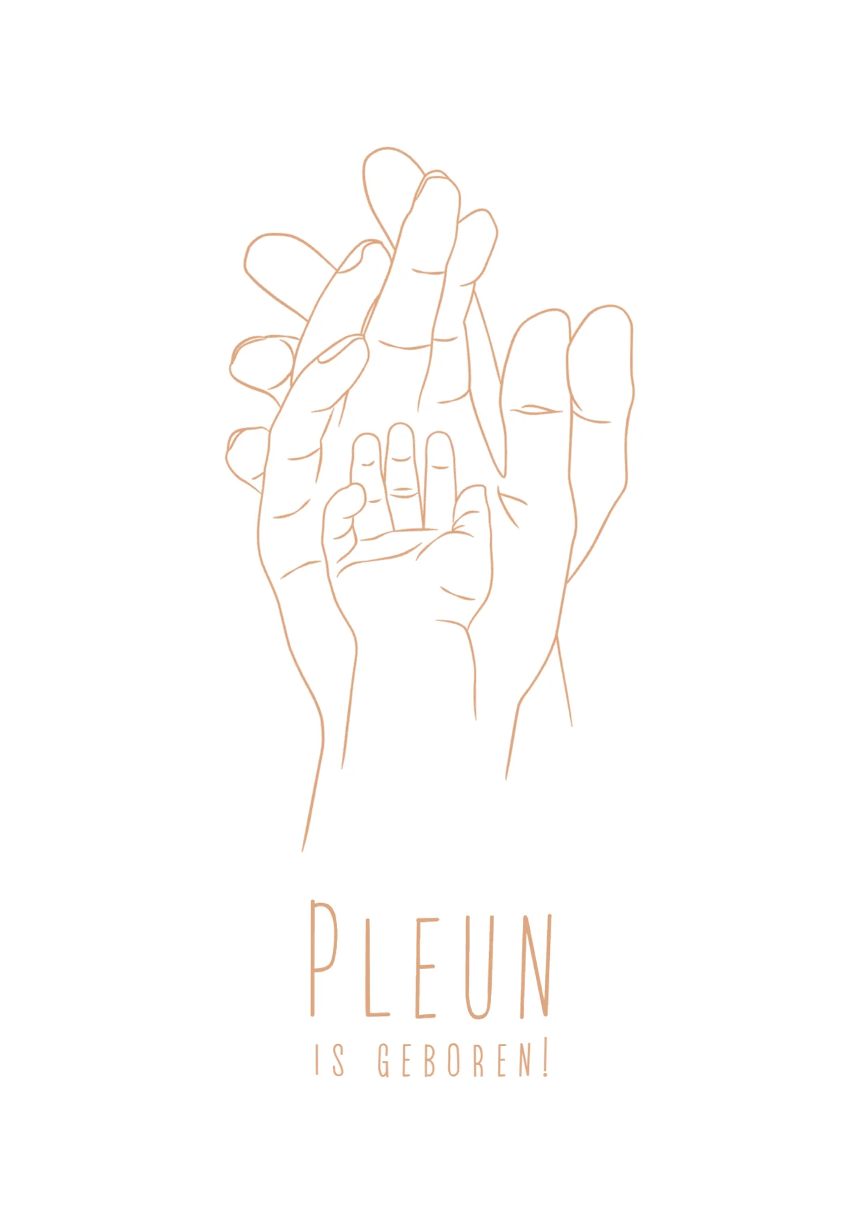 Lijntekening eerste kindje