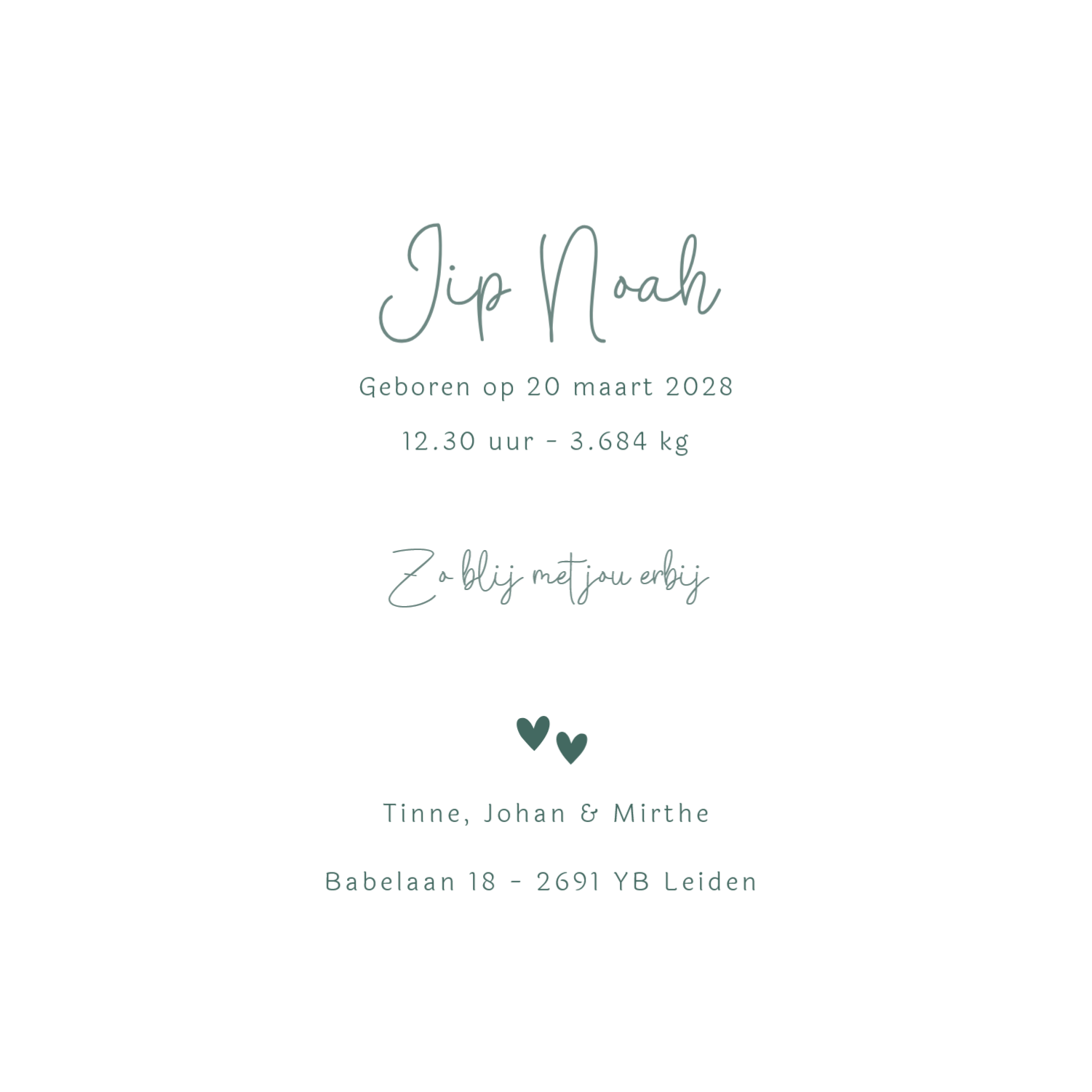 Wiegje met baby binnenkant