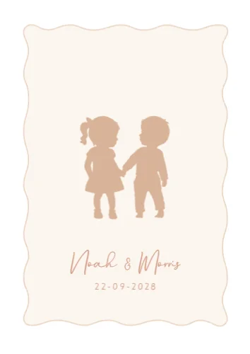 Staande enkele kaart