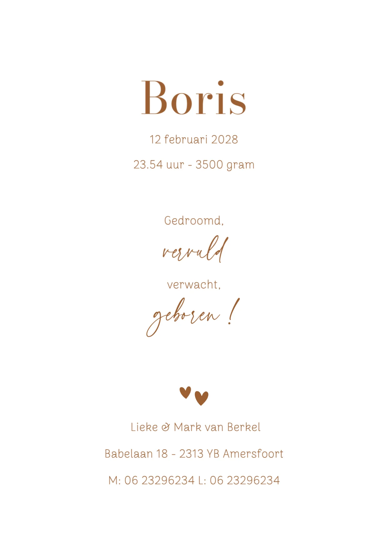 Tijgertjes Patroon - Terug