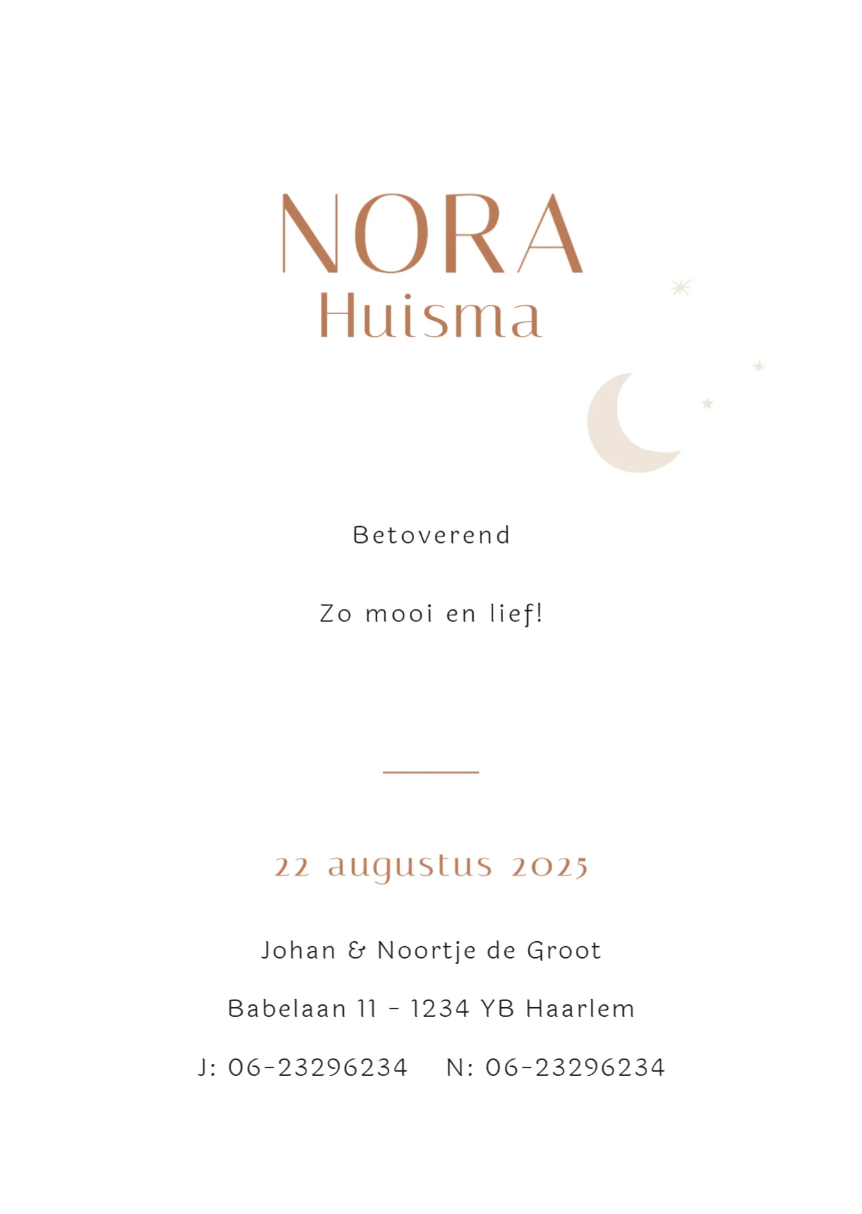 Maantje en sterren - Terug