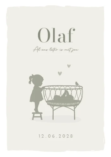 Staande enkele kaart