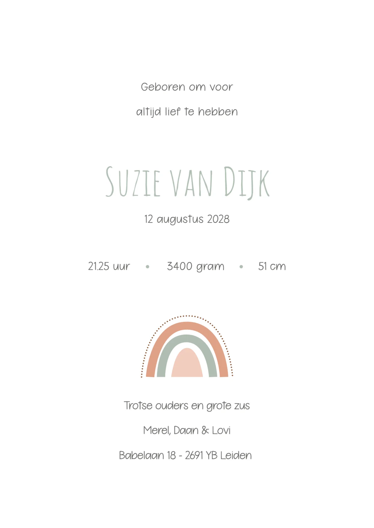 Boho met regenboog binnenkant