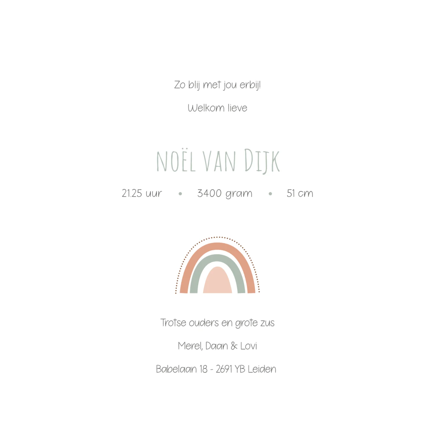 Boho met regenboog binnenkant