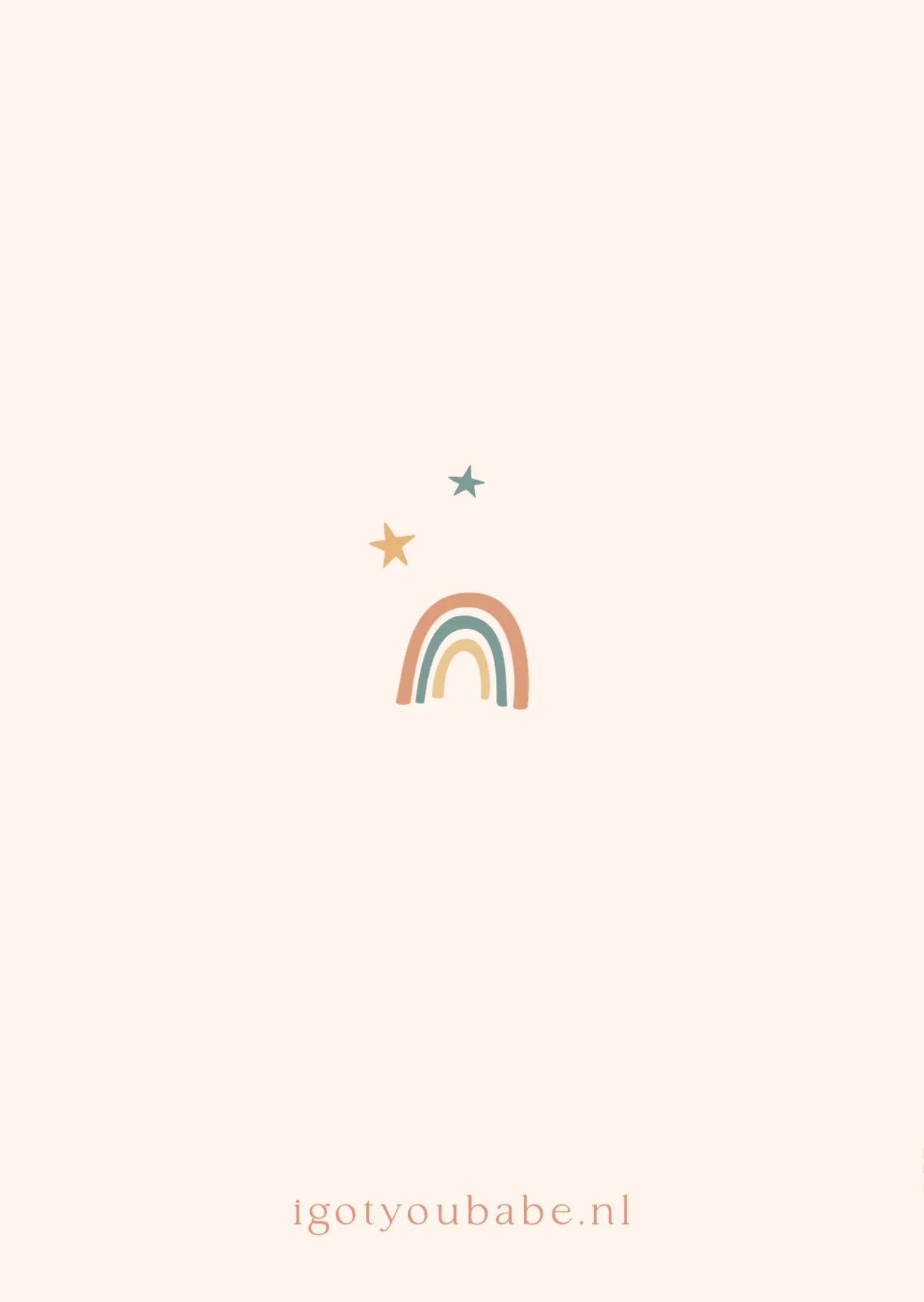 Patroon van regenboogjes en palmbomen - Terug