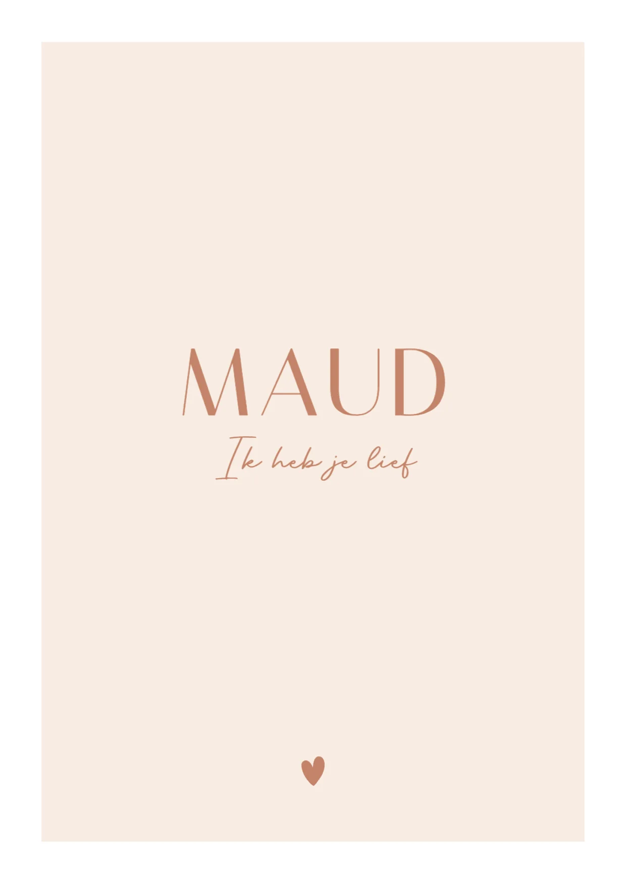 Basic naam met hartje