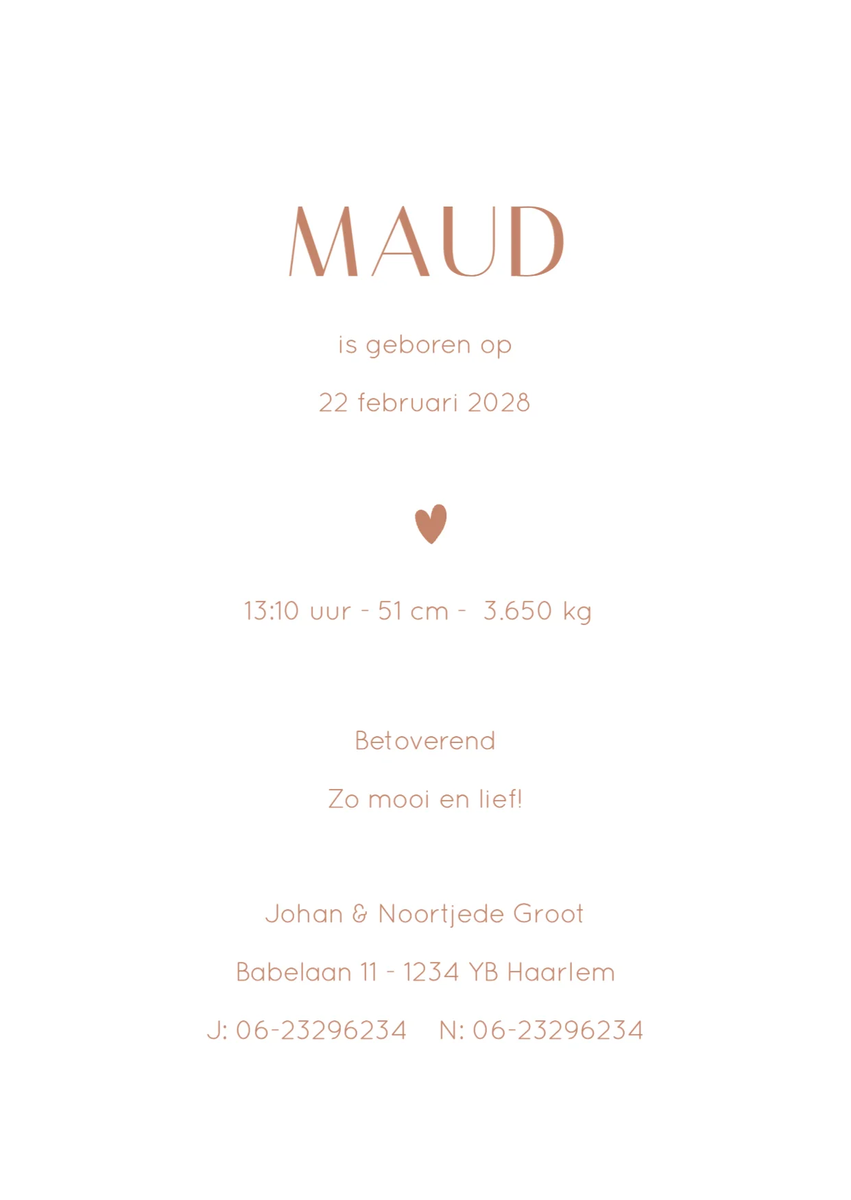 Basic naam met hartje - Terug