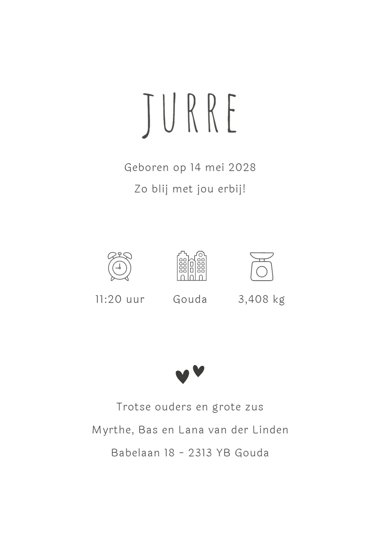 Grote zus met ballon bij wiegje - Terug