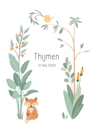 Staande enkele kaart