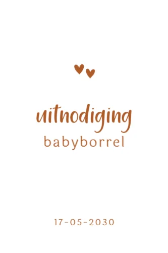 Babyborrelkaart