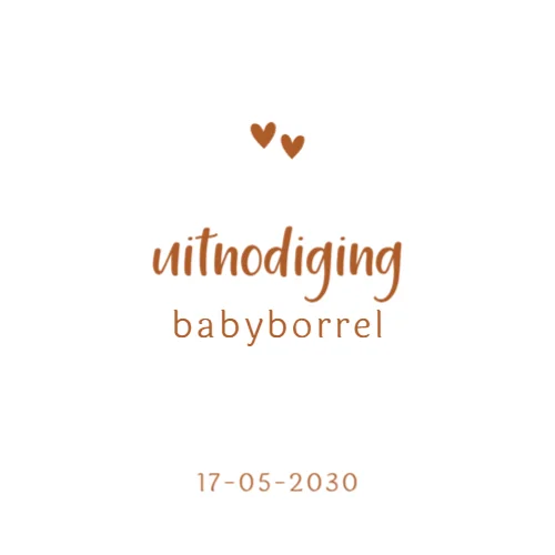 Babyborrelkaart
