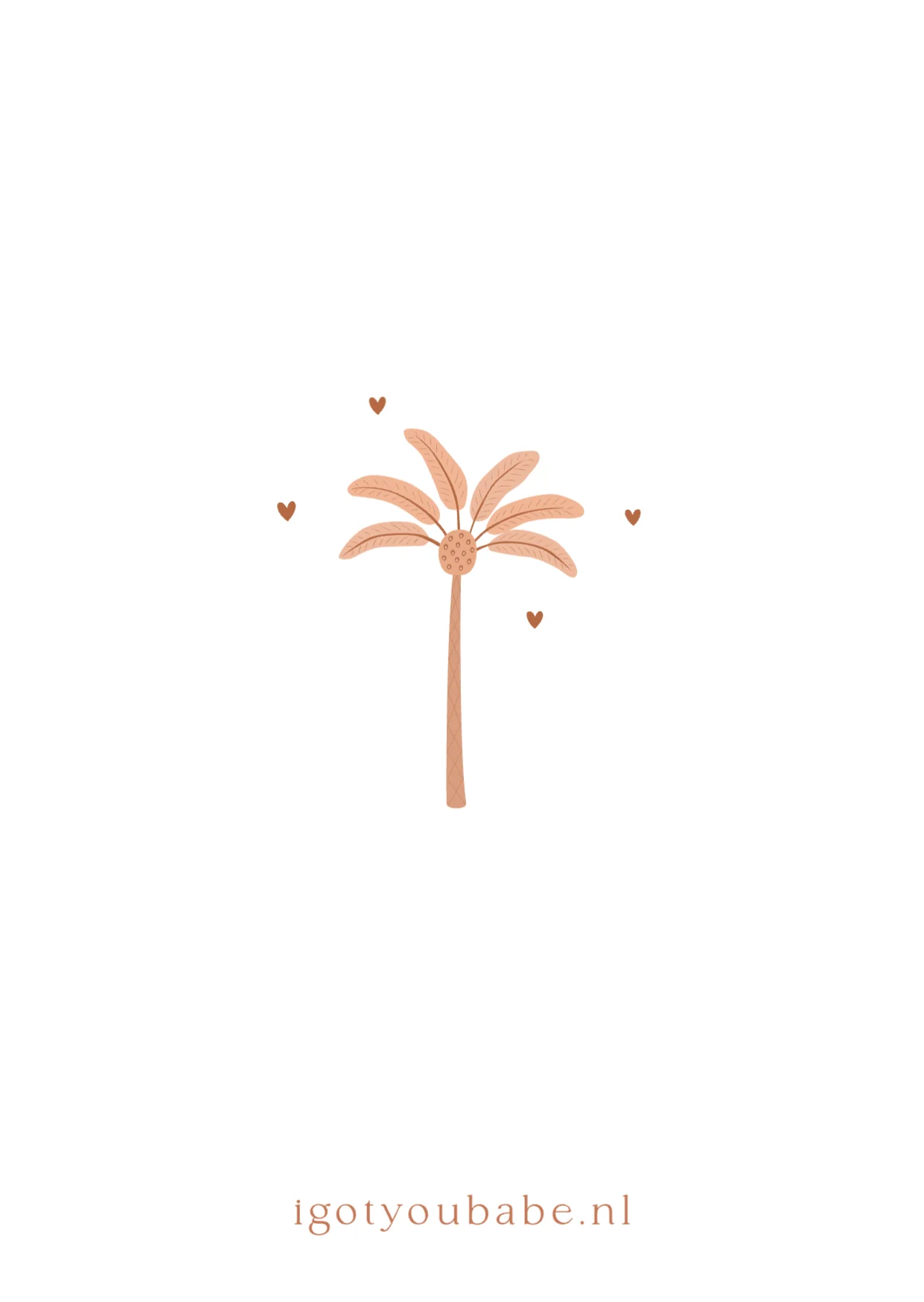 Palmboom onder sterrenhemel - Terug