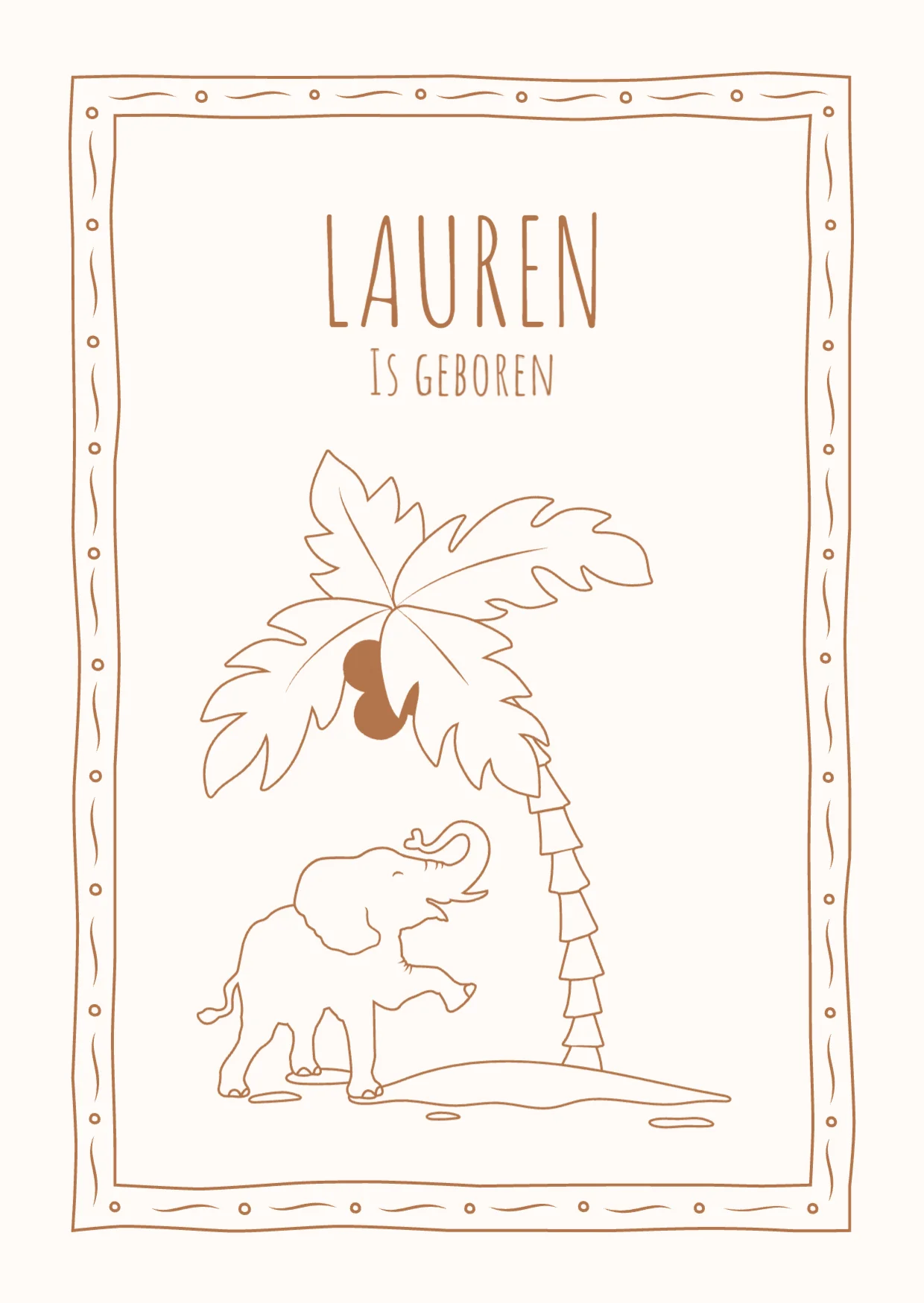 Olifantje onder palmboom