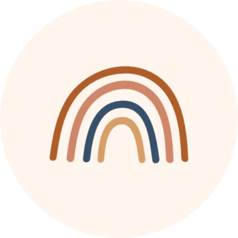 Mobiel met regenboog - Voorkant