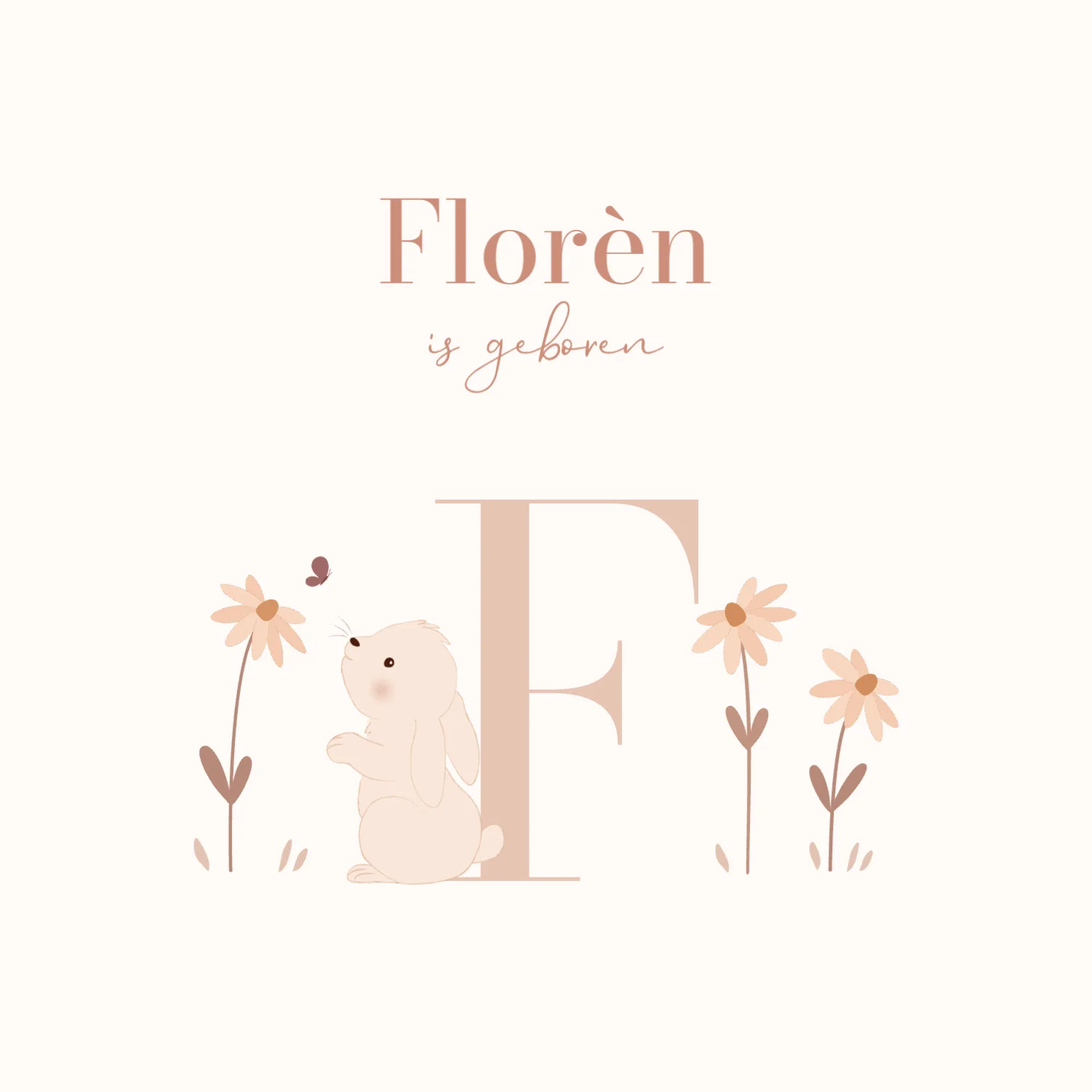 Konijntje met initiaal