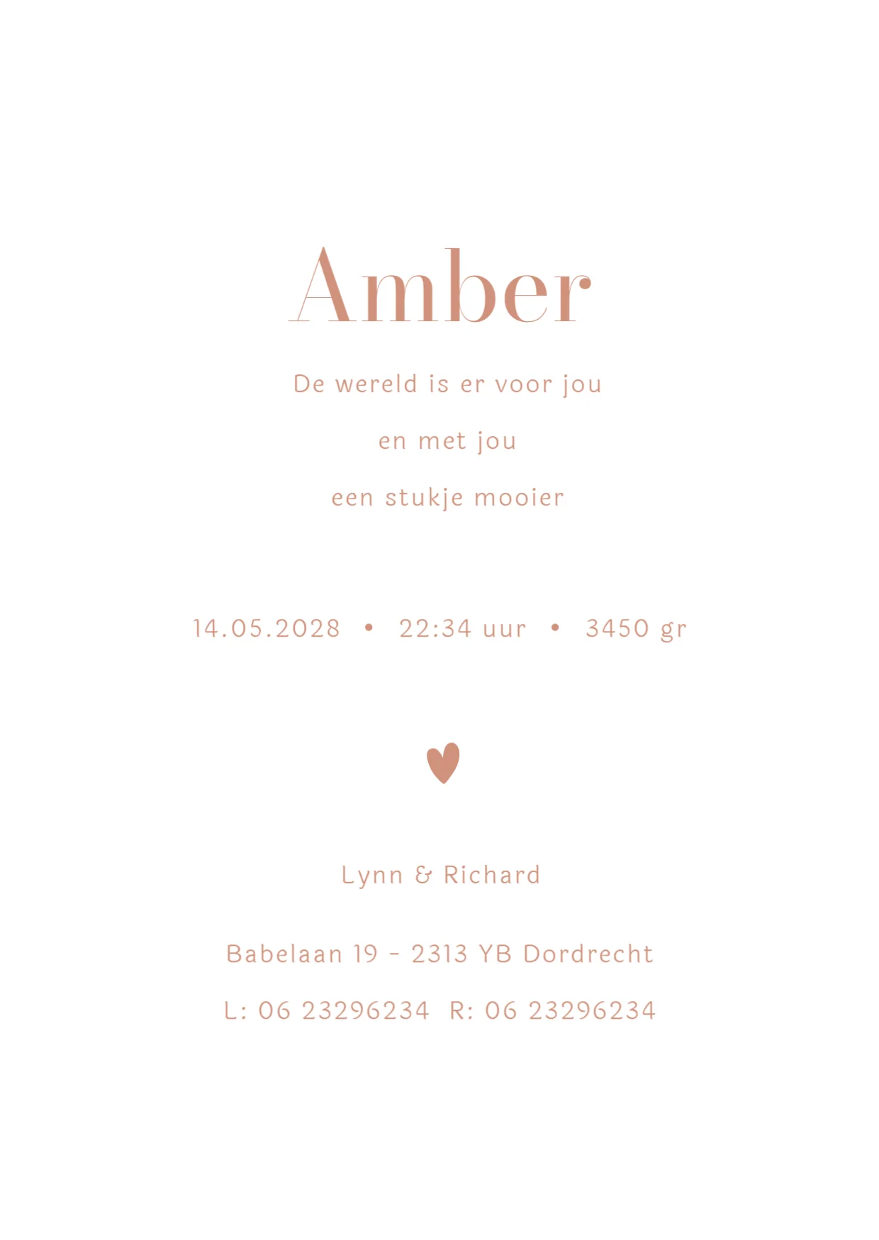 Initiaal voor een meisje - Binnenkant