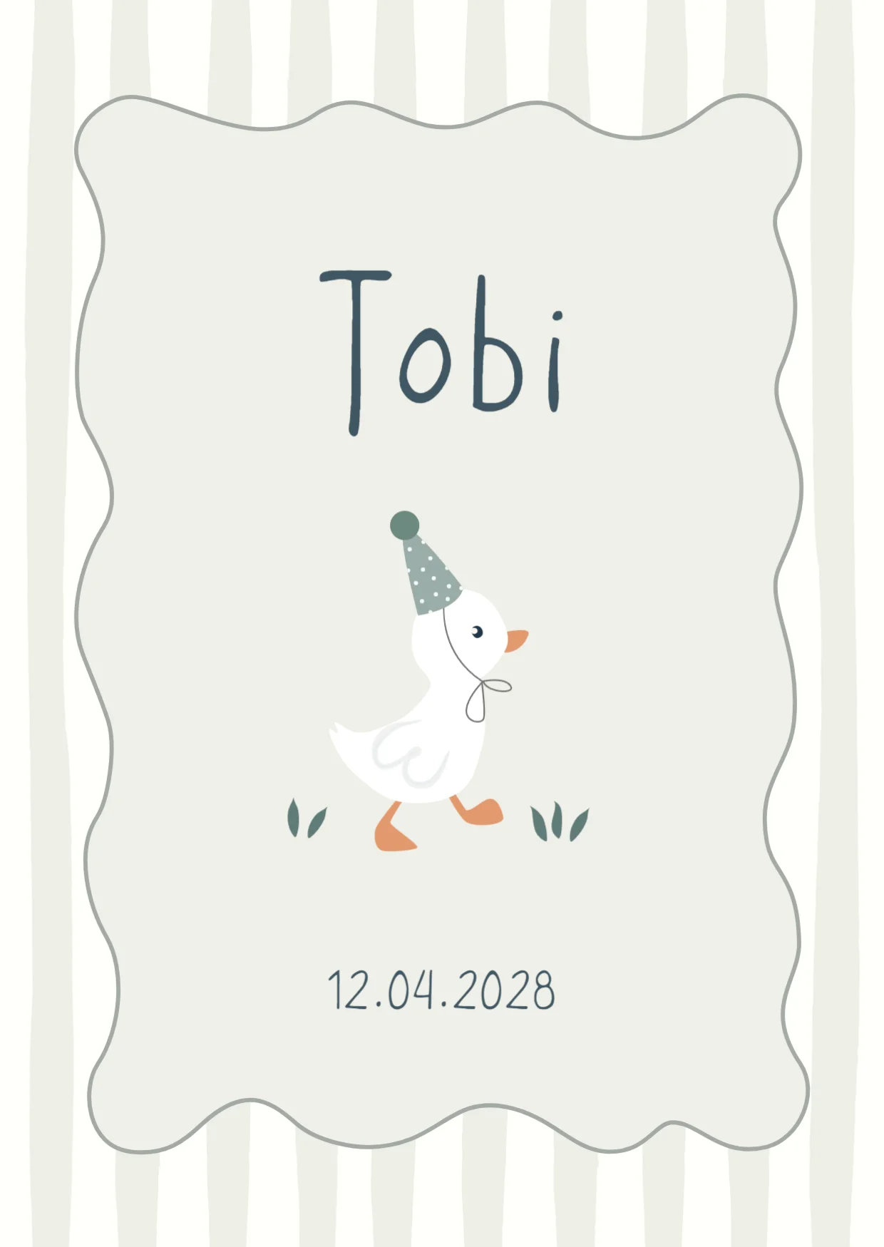 Gansje met feestmuts