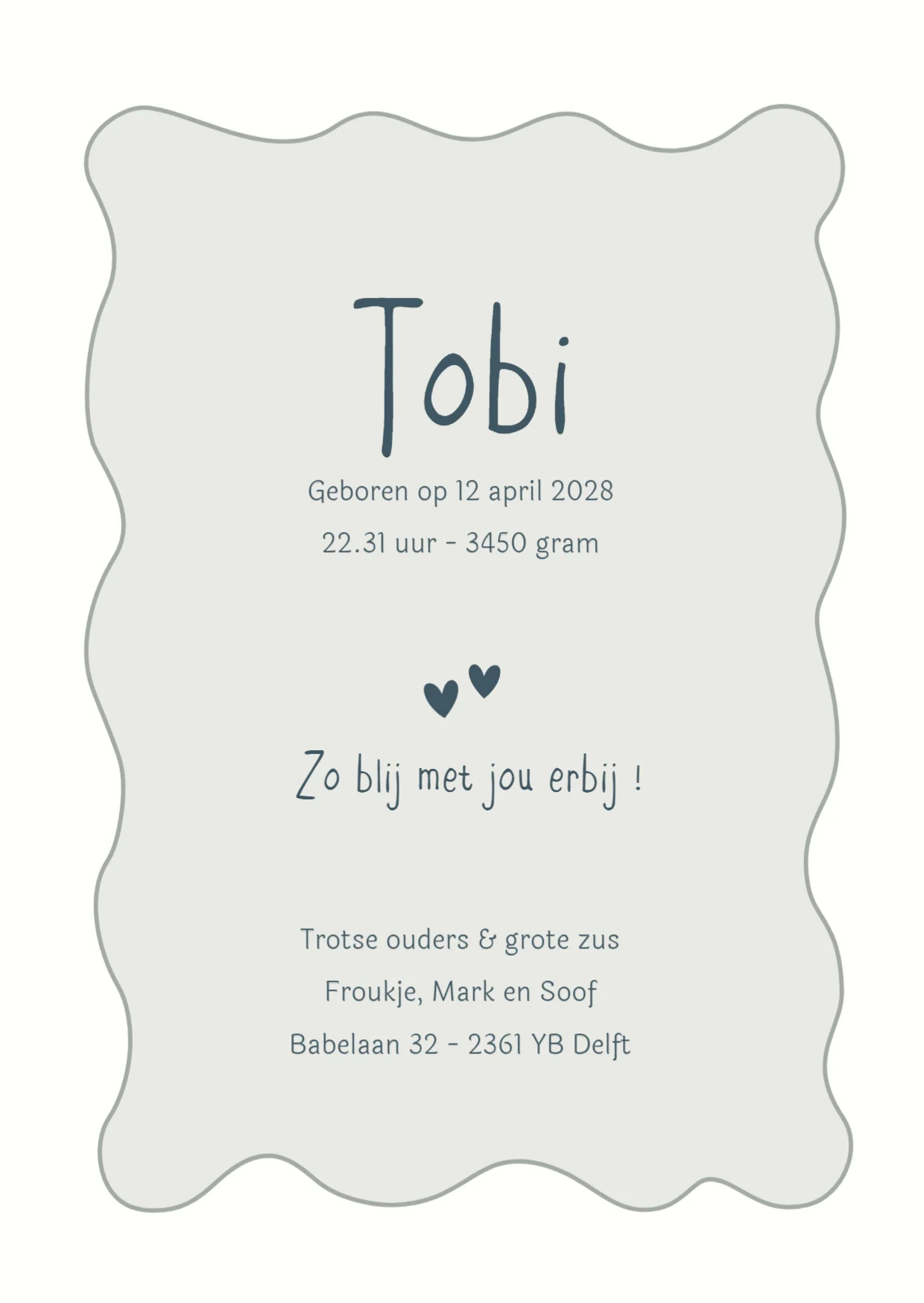 Gansje met feestmuts binnenkant