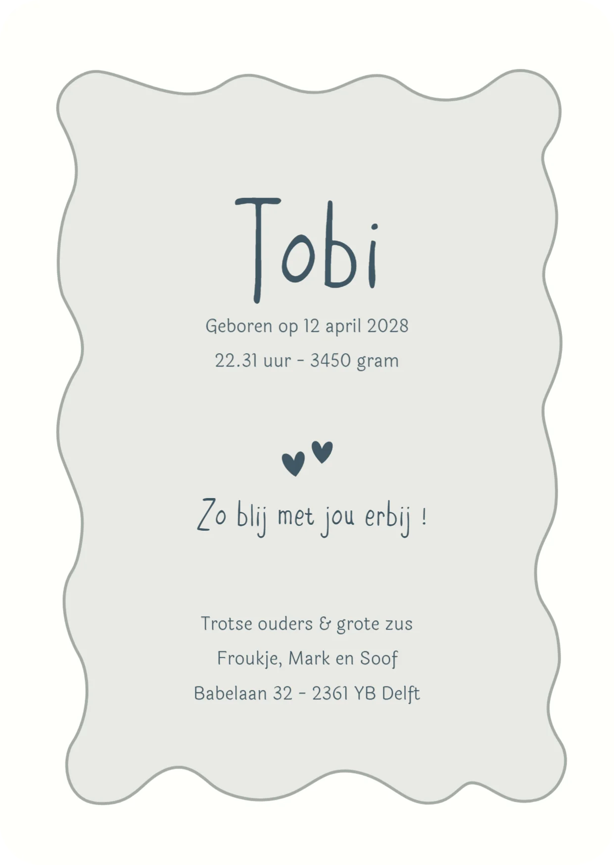 Gansje met feestmuts - Terug