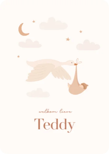 Staande enkele kaart