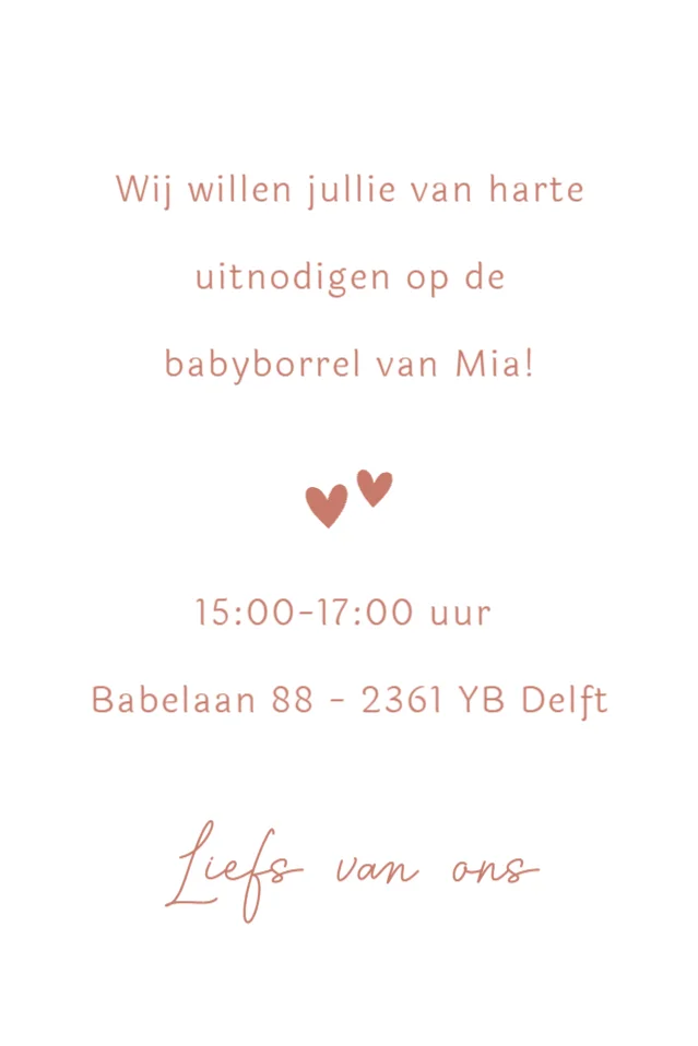 Bloemetjes en hartjes - Terug