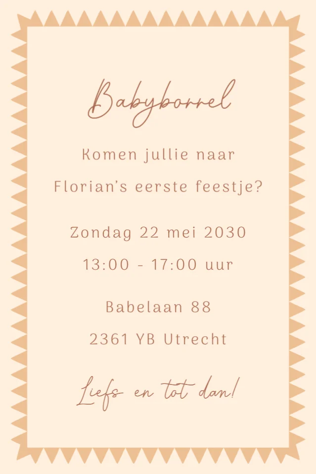 Leeuwtje met feestelijk kader - Terug