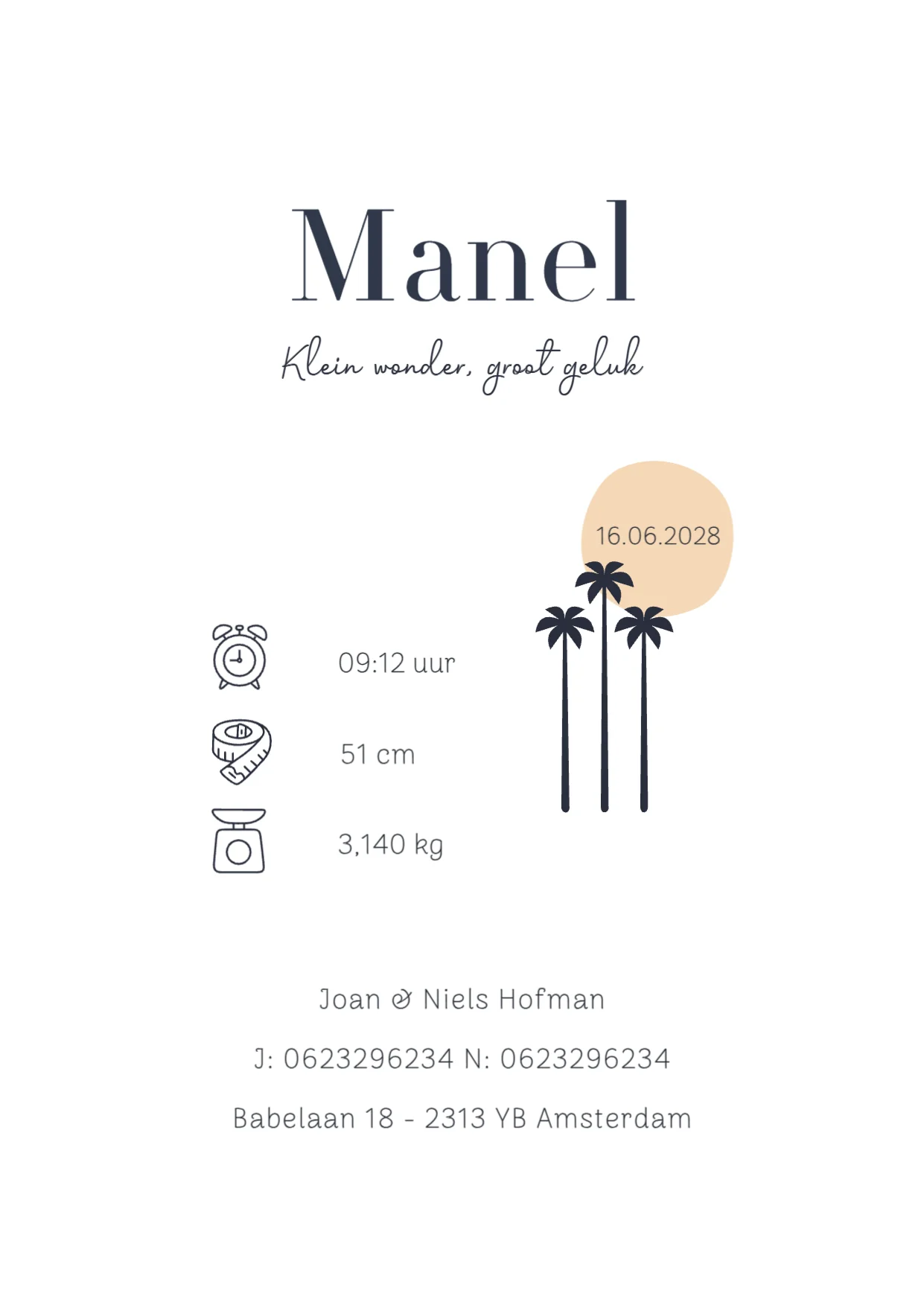 Landschap met palmbomen - Terug