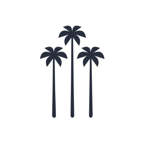 Landschap met palmbomen