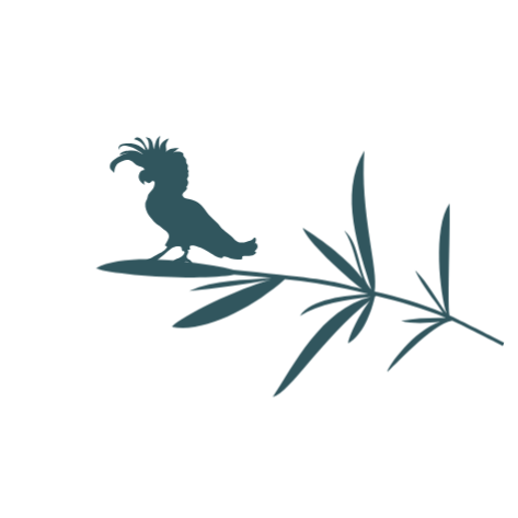 Jungle dieren met palmbladeren