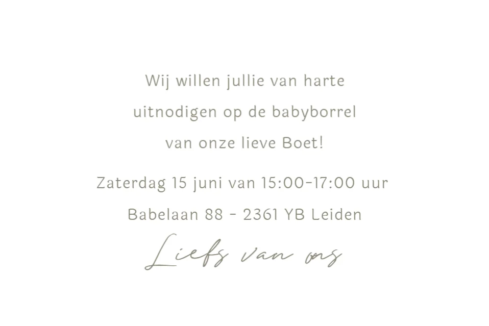 Initiaal met naam - Terug