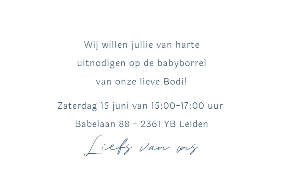 Initiaal met naam - Terug