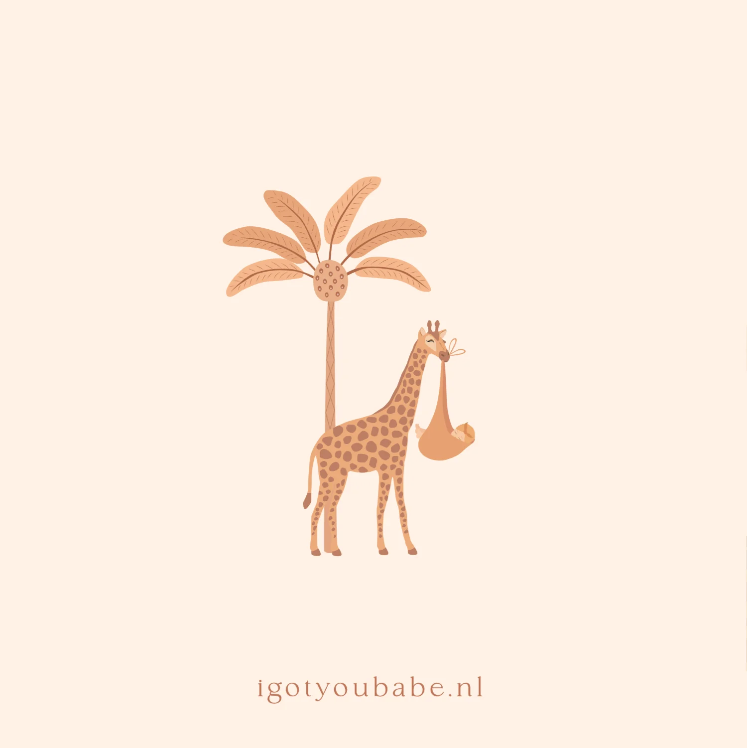 Giraf met Baby - Terug