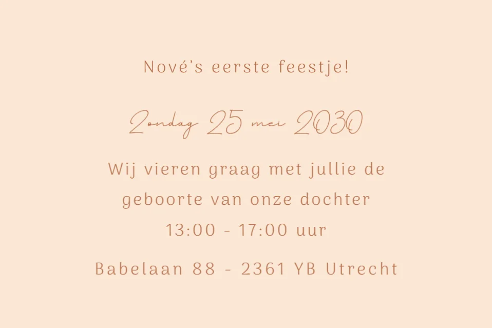 Geboortekaartje met giraf en grote zus - Terug