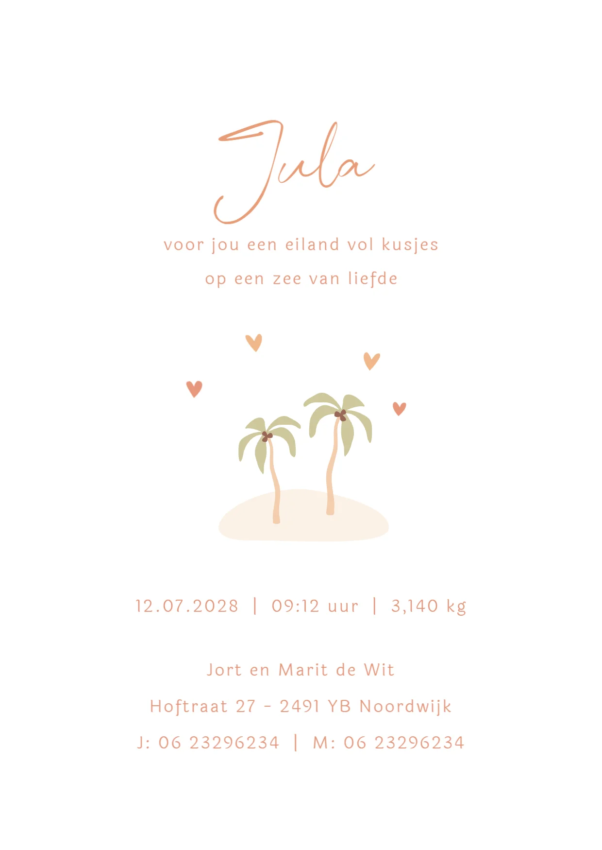 Tropisch eiland met waslijntje binnenkant