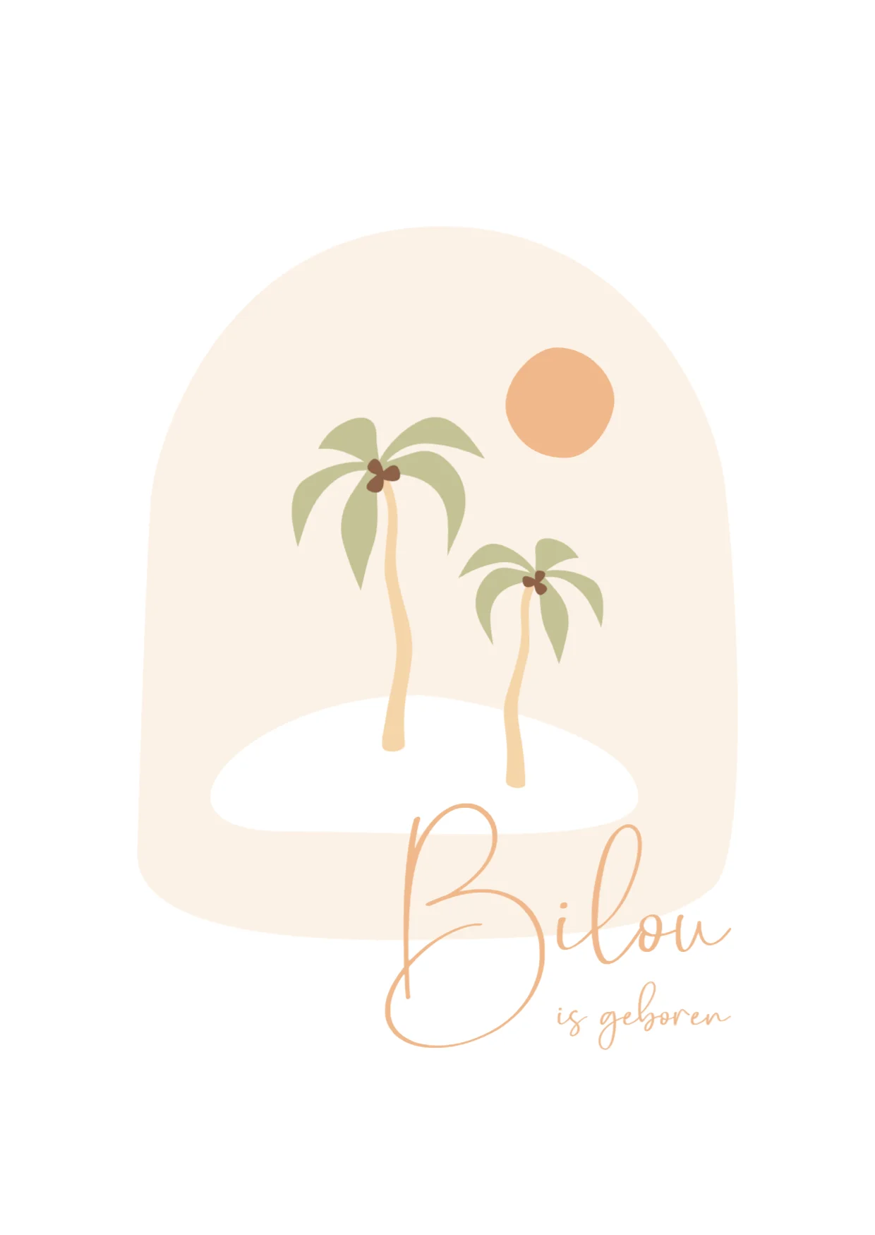 Eiland met palmboompjes