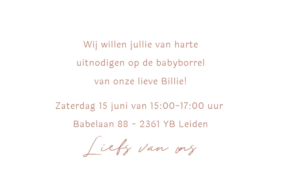 Initiaal met naam - Terug