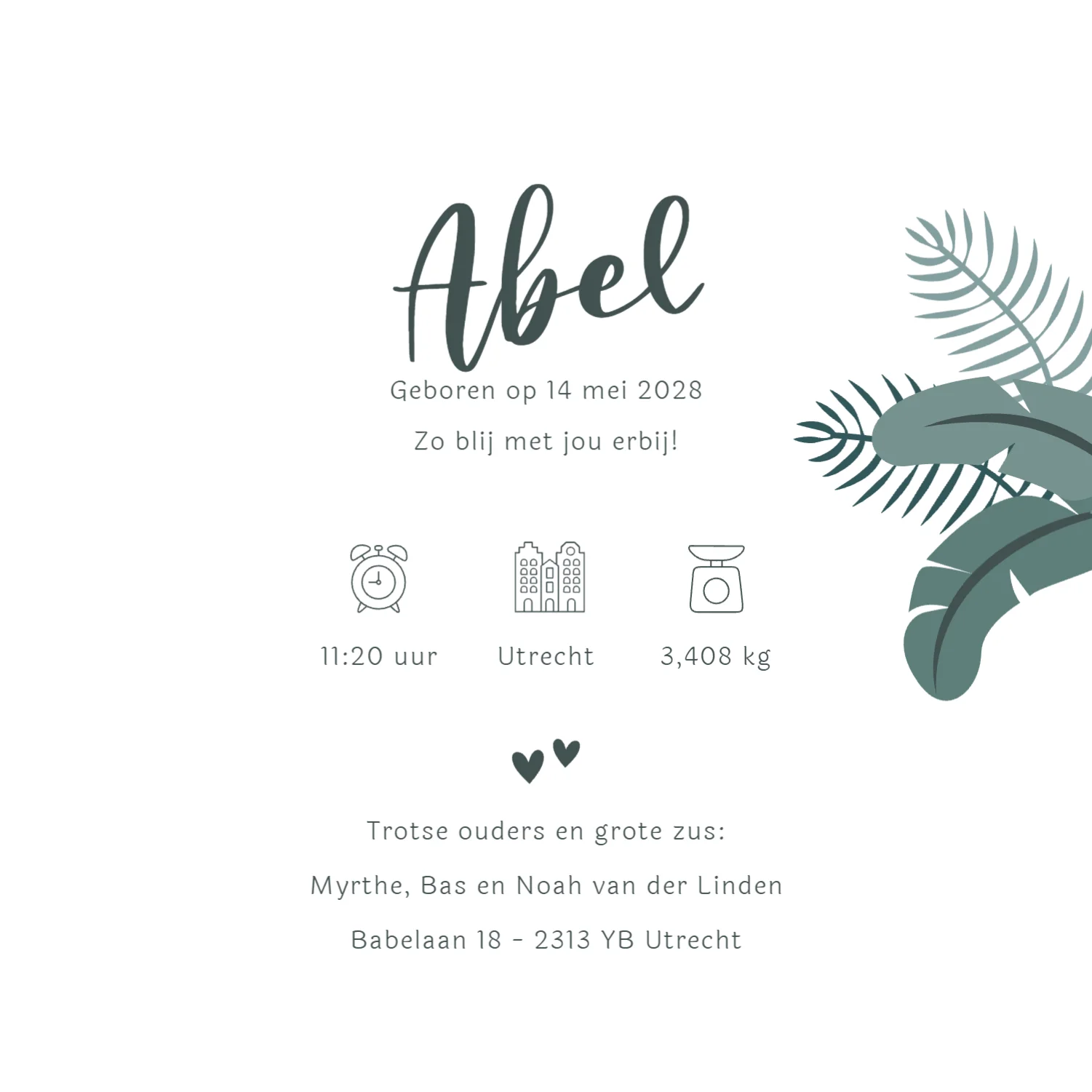 Grote zus met broertje in bakfiets - Terug