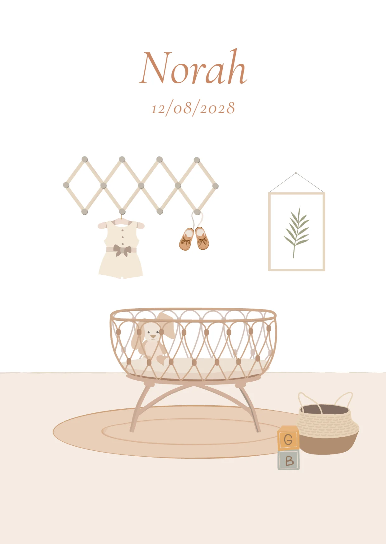 Boho Wiegje Kinderkamer
