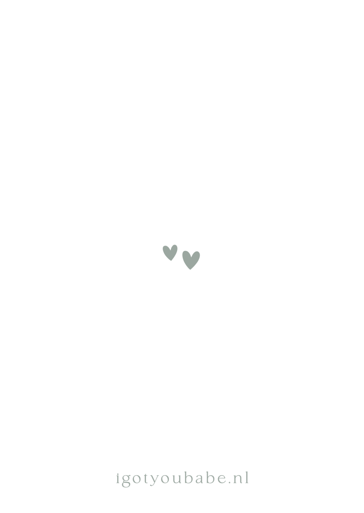 Slapende Baby met Knuffelkonijn - Terug