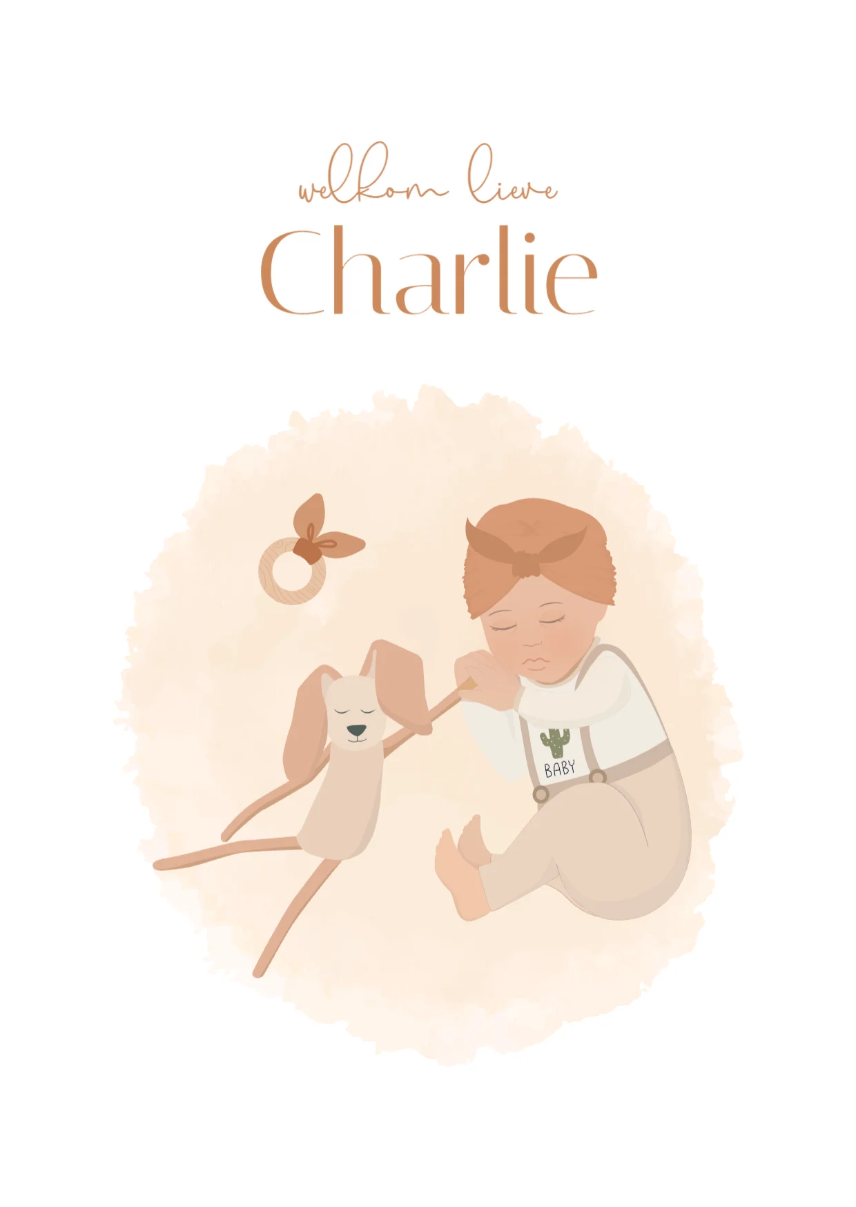 Baby met knuffel