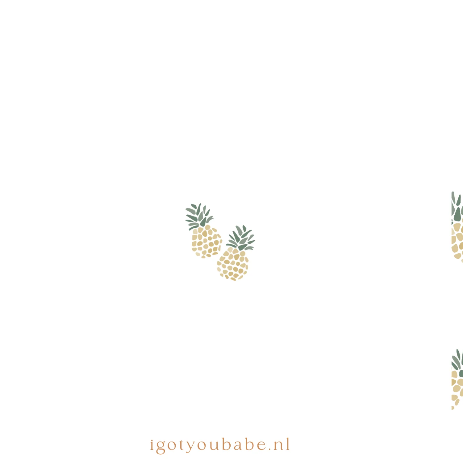 Ananas Patroon met Naam - Terug