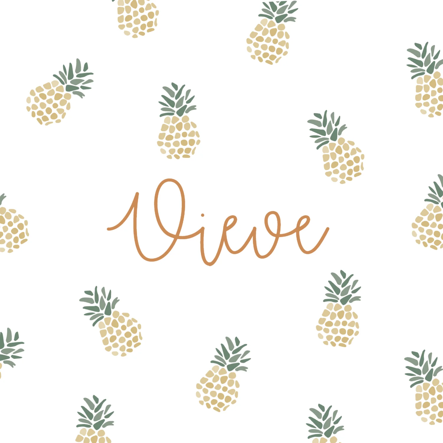 Ananas Patroon met Naam