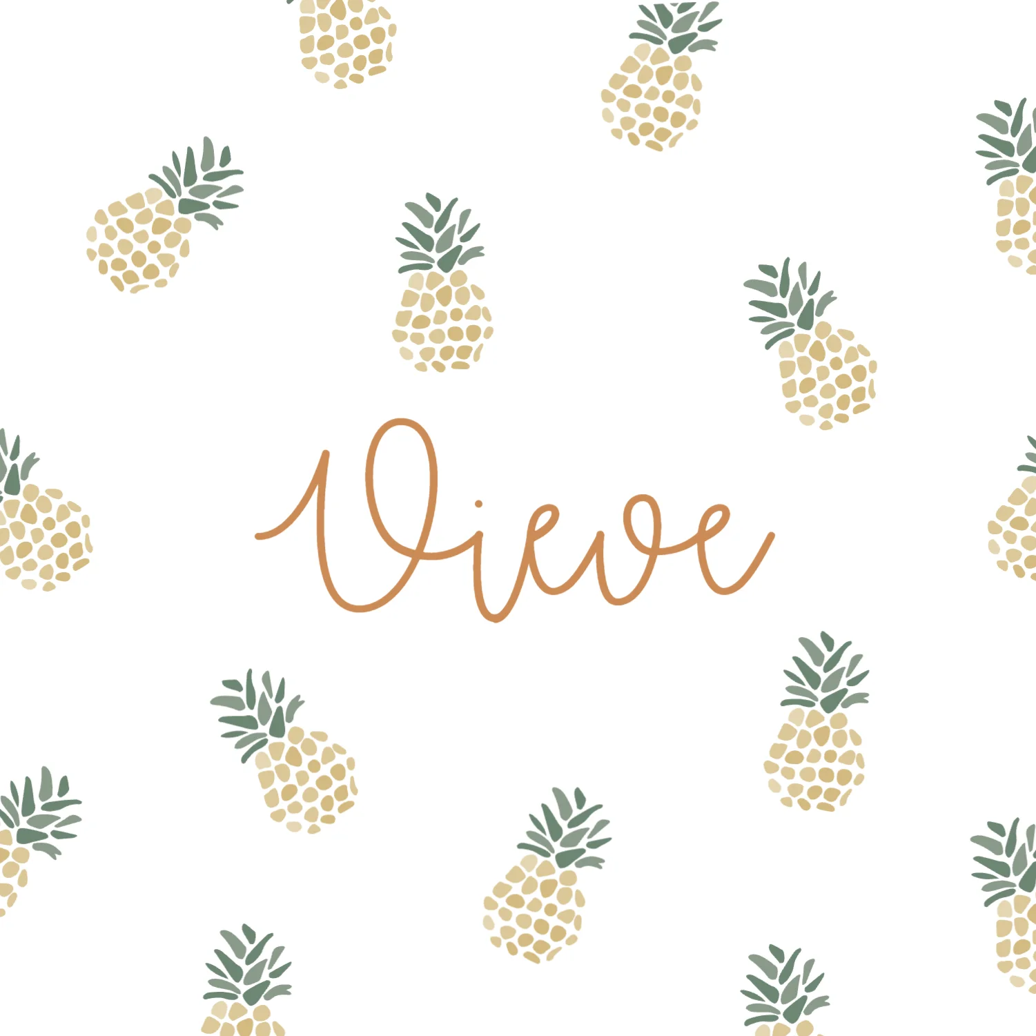 Ananas Patroon met Naam