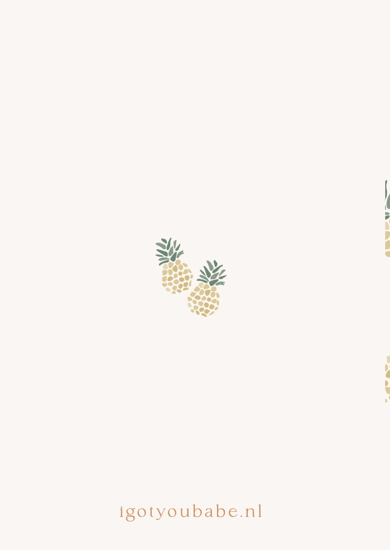 Ananas Patroon met Naam - Terug