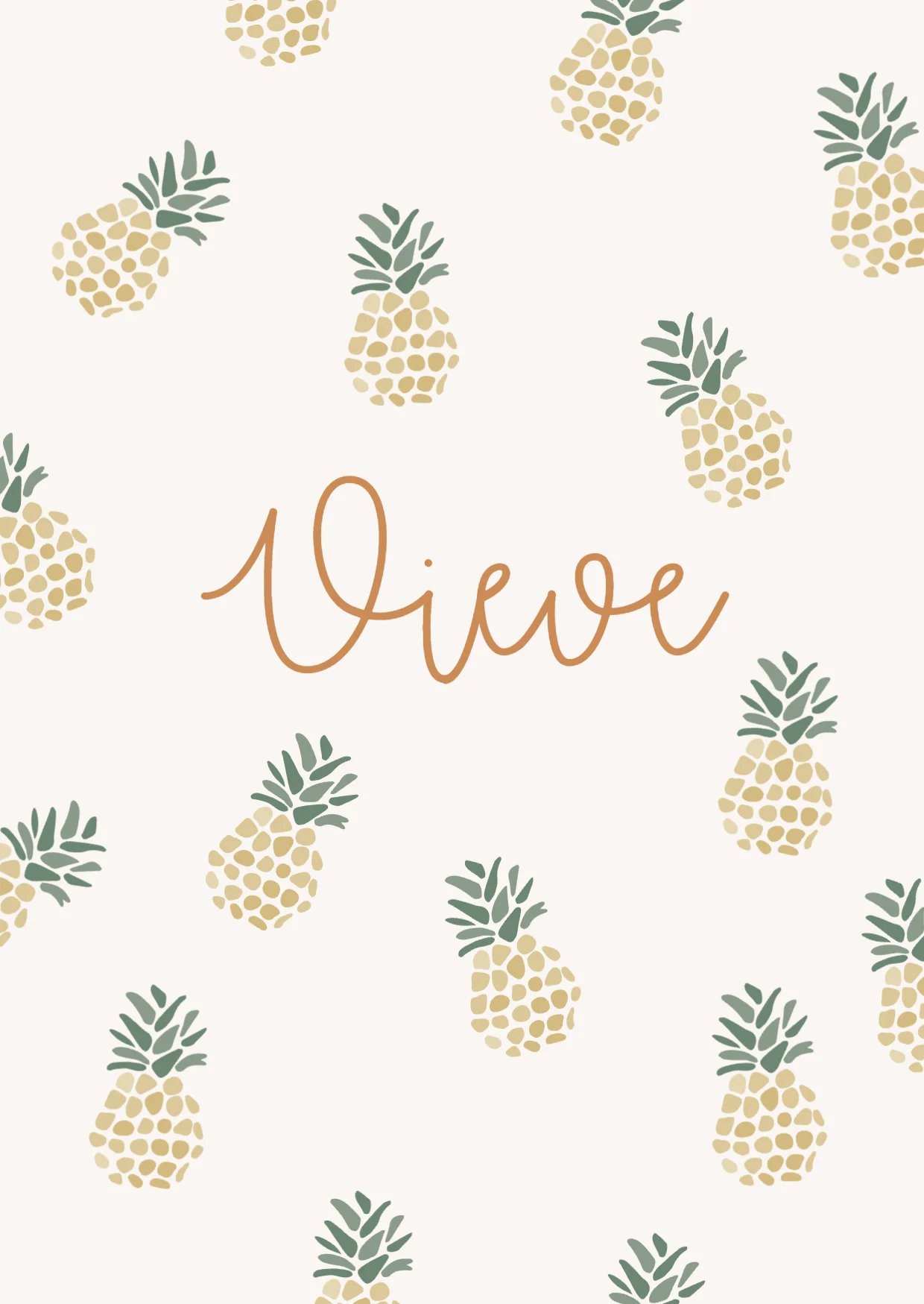 Ananas Patroon met Naam