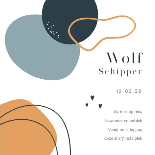 Vierkante gevouwen kaart