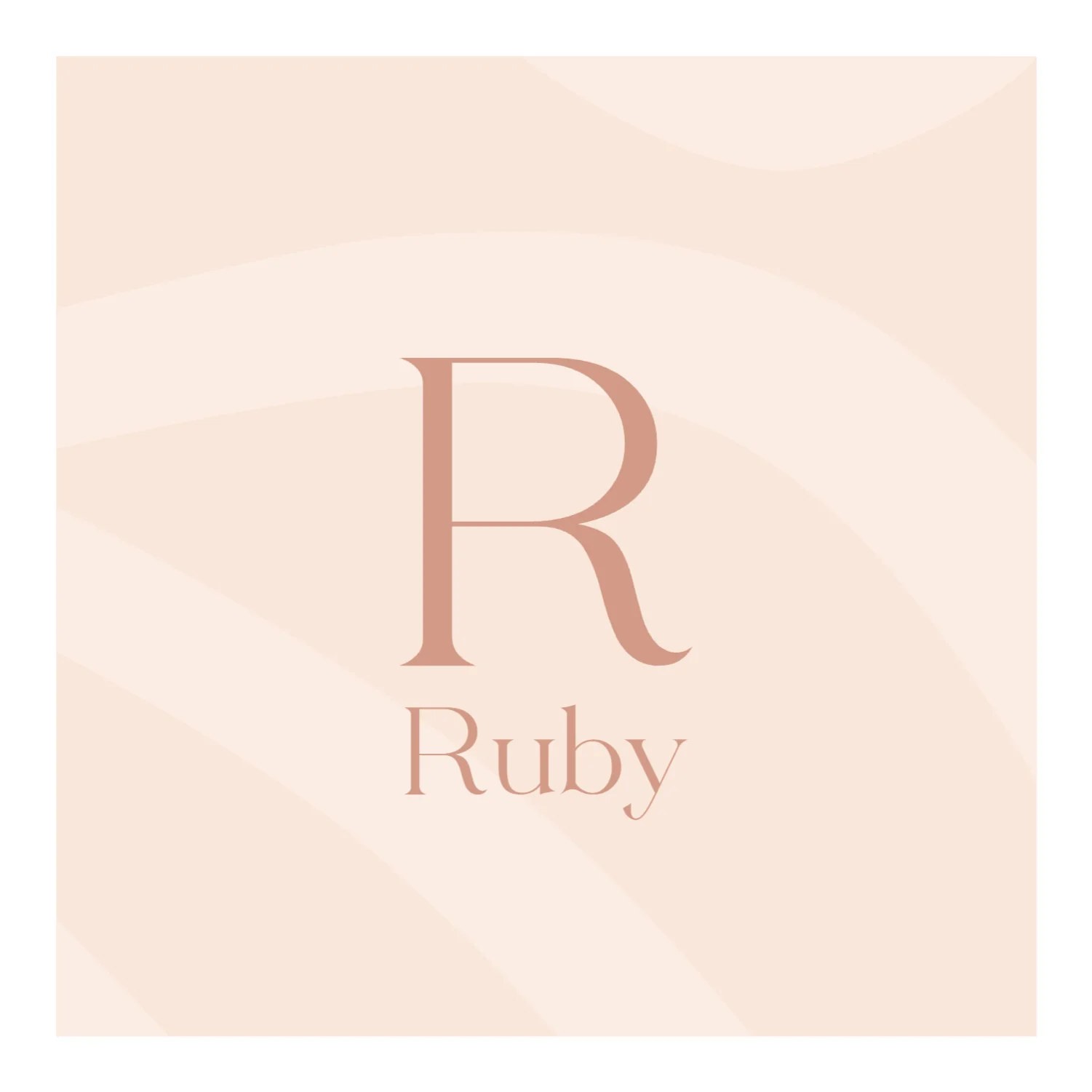 Initiaal R met Ruby