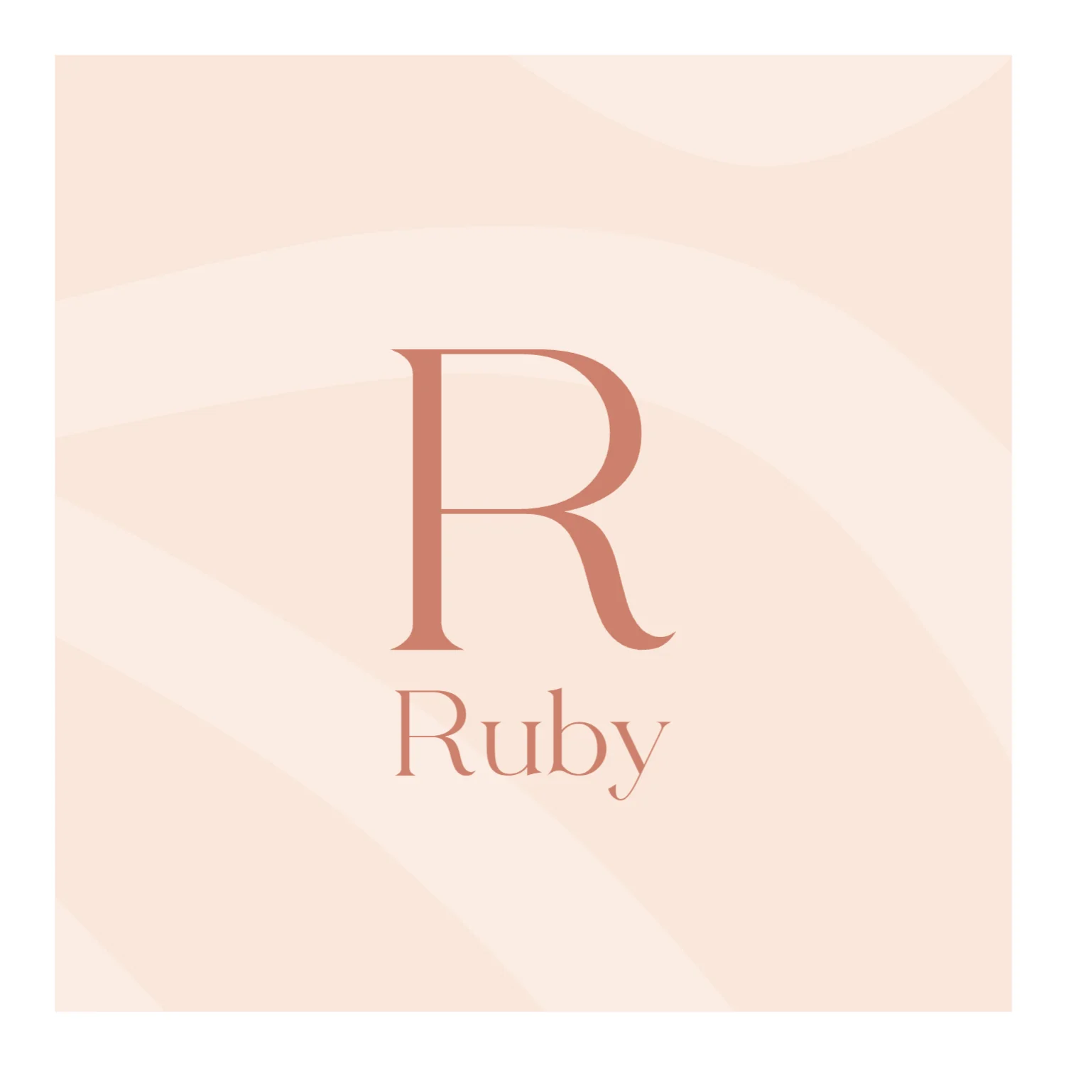 Initiaal R met Ruby