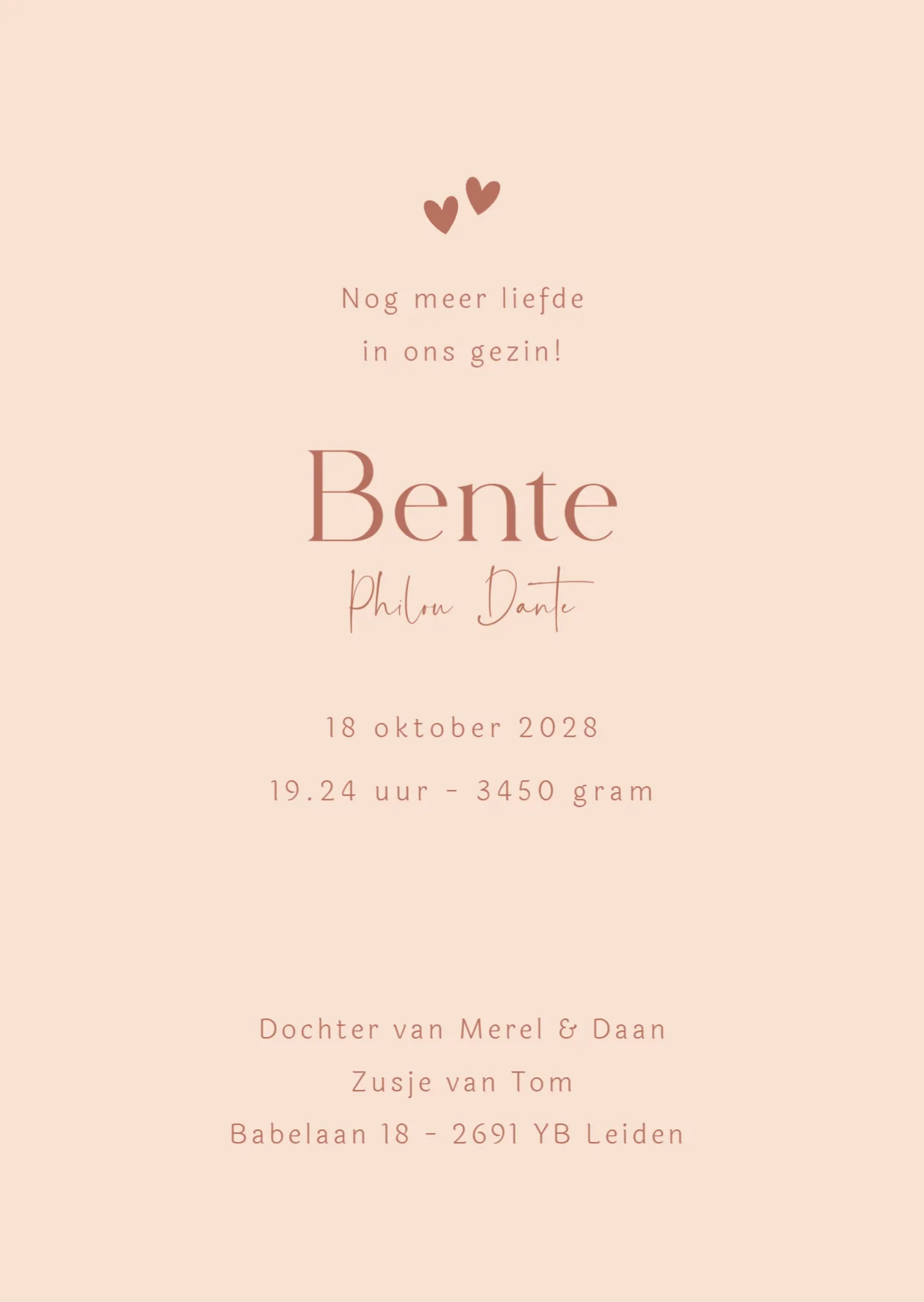 Bente in Roze Tinten - Terug