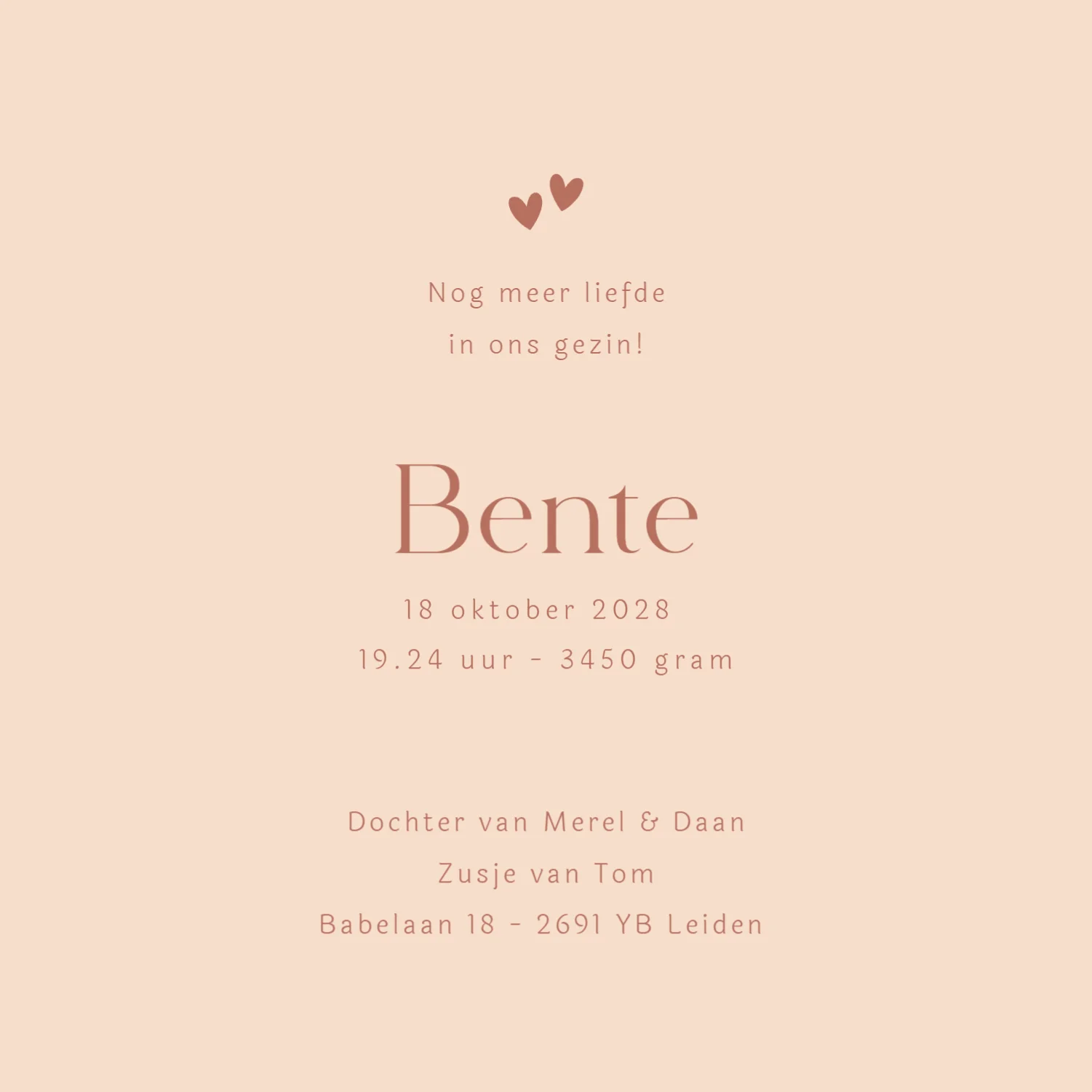 Bente in Roze Tinten - Terug